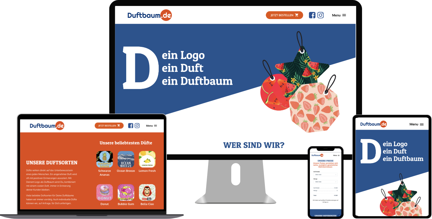 Duftbaum Webdesign Projekt